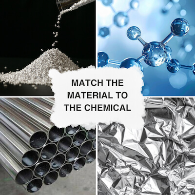 Match the material to the chemical